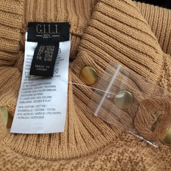 G.I.L.I Brown sweater cape. Size XS - Picture 8 of 8